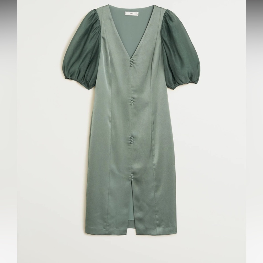 Puffed Sleeve Dress